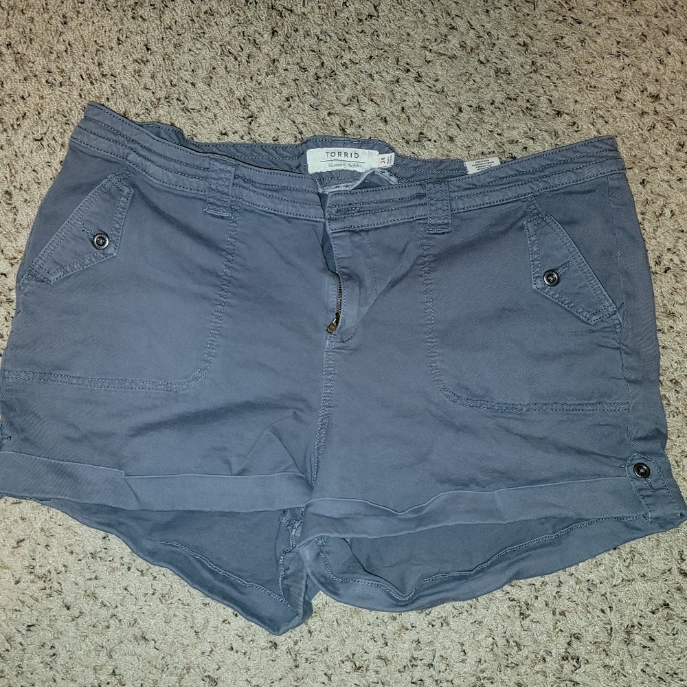 torrid Slate Blue Cargo Shorts